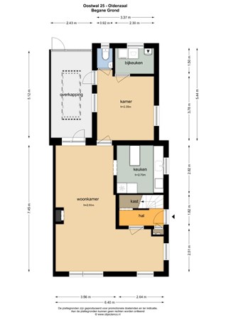 Floorplan - Oostwal 25, 7571 CR Oldenzaal