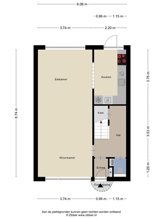 Floorplan - Johanna van Burenlaan 217, 7576 AT Oldenzaal