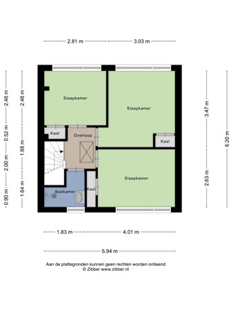 Floorplan - Stakenkamplaan 59, 7574 CB Oldenzaal