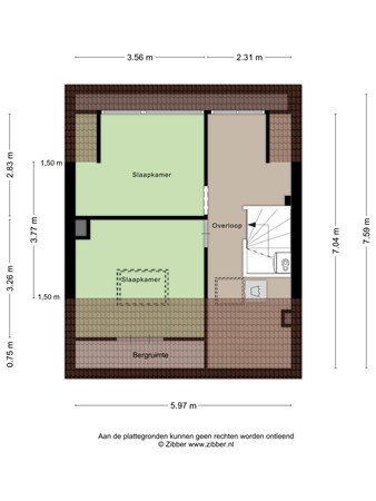 Floorplan - Bilderdijkstraat 54, 7576 CG Oldenzaal