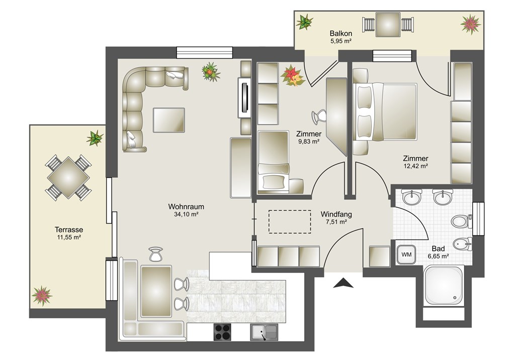 mediumsize floorplan