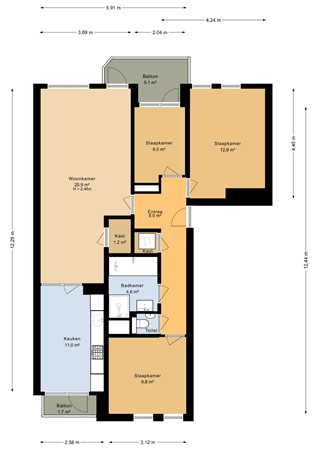 Werkhovenstraat 14, 1107 KG Amsterdam - Appartement - 2D.jpg