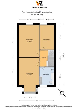 Bert Haanstrakade 478, 1087 HJ Amsterdam - 1e Verdieping - 2D.jpg