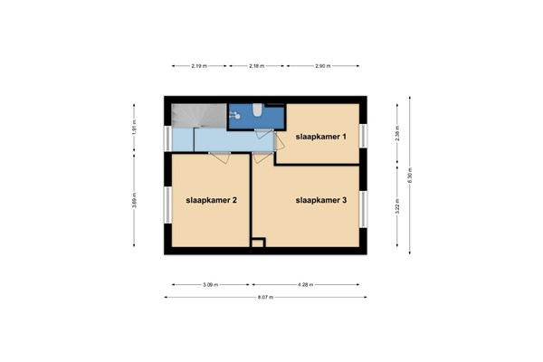 Jordaensplein 20, 4703 LX Roosendaal - eerste verdieping Jordaensplein 20 Roosendaal.jpg