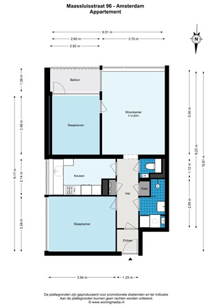 Maassluisstraat 96, 1062 GE Amsterdam - Maassluisstraat 96 - Amsterdam - Appartement - 2D.jpg