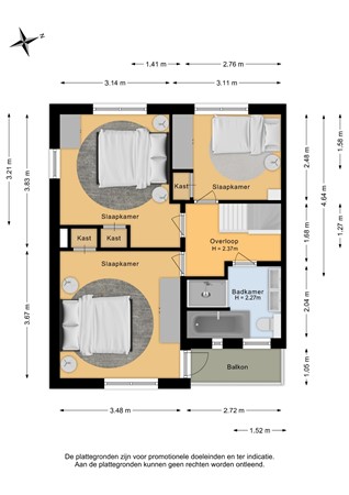 Schievestraat 5, 6901 GG Zevenaar - Eerste verdieping - 2D.jpg