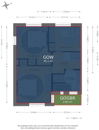 Schievestraat 5, 6901 GG Zevenaar - Eerste verdieping - markings.jpg