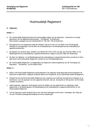 Brochure preview - Huishoudelijk reglement de Markies 26 oktober 2023.pdf