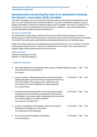 Brochure preview - Part 2 - Questionnaire about the apartment including the VvE owners association check-list.pdf