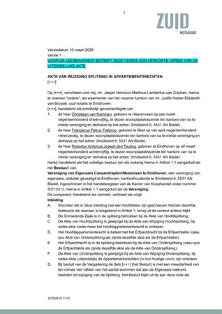 Brochure preview - Akte van wijziging splitsing Cassandraplein Eindhoven 2026.pdf