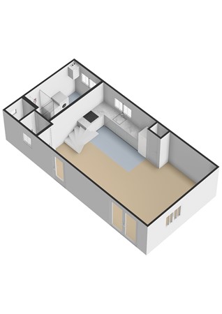Dorpsstraat 6, 4152 EP Rhenoy - Dorpsstraat 6 - Bijgebouw Begane grond - 3D.jpg