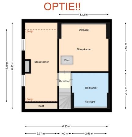 Eeuw Driessestraat 4, 5674 TN Nuenen - Eerste verdieping Eeuw Driessestraat 4 OPTIE.jpg