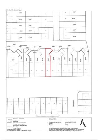 de Bontstraat 55, 5691 ST Son en Breugel - Kadastrale kaart De Bontstraat 55.jpg