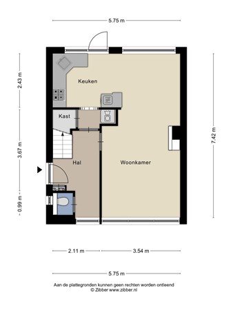 Egelantierlaan 27, 4506 KA Cadzand - 333486_2D_Begane_grond_Egelantierlaan_27_Cadzand.jpg