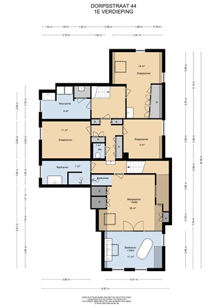 Floorplan - Dorpsstraat 44, 4145 KD Schoonrewoerd