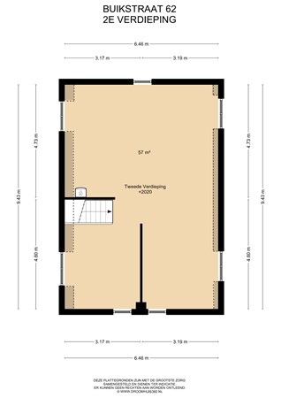 Floorplan - Bulkstraat 62, 4196 AX Tricht