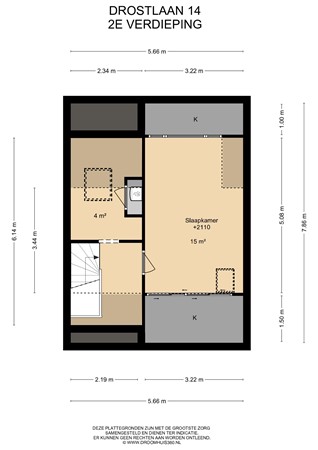 Floorplan - Drostlaan 14, 4147 GA Asperen