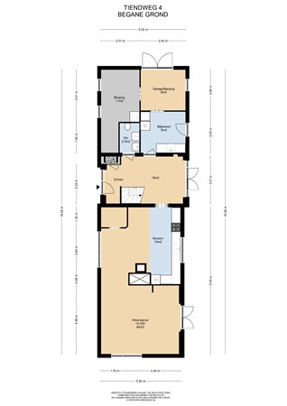 Floorplan - Tiendweg 4, 4152 GC Rhenoy