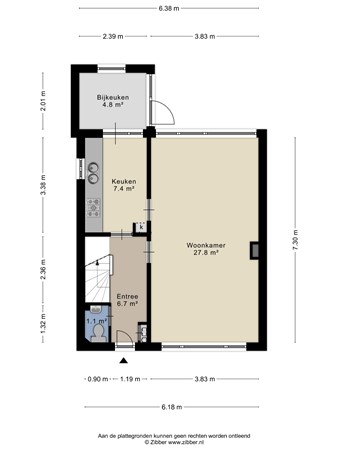 Floorplan - Voorste Gewind 26, 4161 AC Heukelum