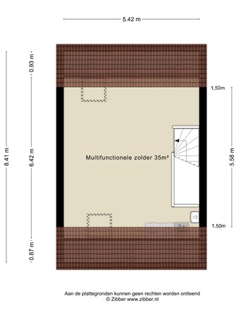 Floorplan - Thorbeckesingel 43, 4142 AP Leerdam