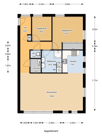 Floorplan - Westwal 28, 4141 AP Leerdam