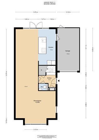 Floorplan - Hooge Veld 11, 4152 DA Rhenoy