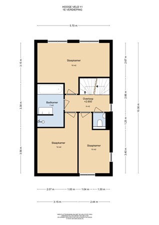 Floorplan - Hooge Veld 11, 4152 DA Rhenoy