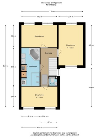 Het Kasteel 219, 7325 PC Apeldoorn - Het Kasteel 219 Apeldoorn-1e verdieping-2D.jpg