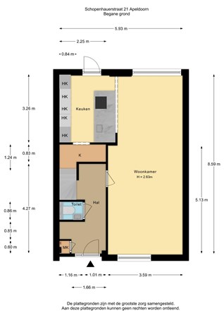 Schopenhauerstraat 21, 7323 LR Apeldoorn - Schopenhauerstraat 21 - Begane grond - 2D.jpg