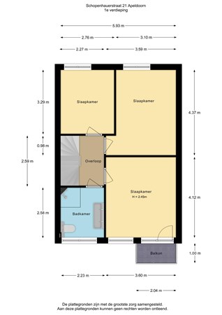 Schopenhauerstraat 21, 7323 LR Apeldoorn - Schopenhauerstraat 21 - 1e verdieping - 2D.jpg