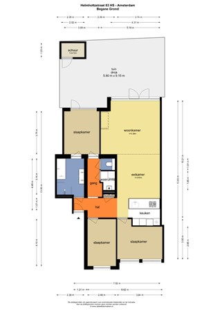 Floorplan - Helmholtzstraat 83h, 1098 LH Amsterdam