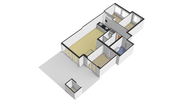 Floorplan - Helmholtzstraat 83h, 1098 LH Amsterdam