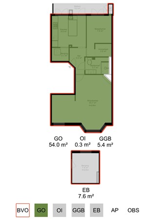 Floorplan - Heemstedestraat 62-2, 1058 NP Amsterdam