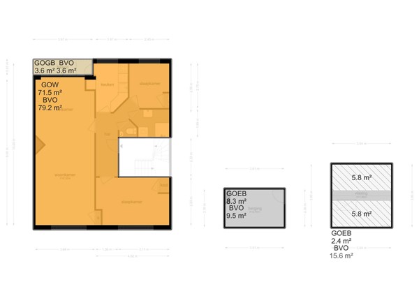 Floorplan - Roerstraat 39-1, 1078 LJ Amsterdam