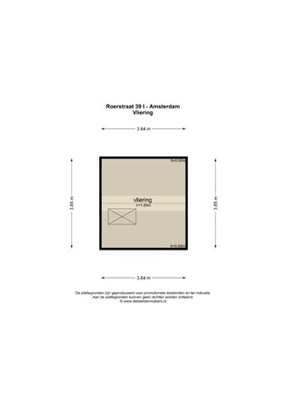 Floorplan - Roerstraat 39-1, 1078 LJ Amsterdam