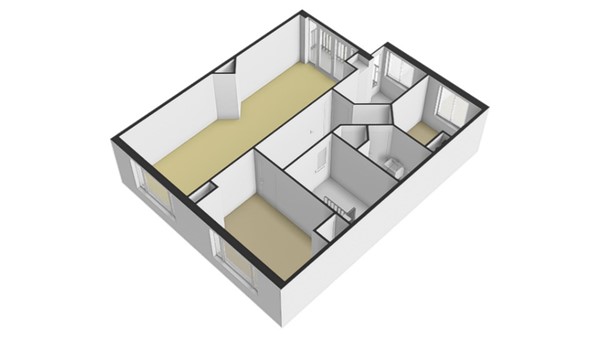 Floorplan - Roerstraat 39-1, 1078 LJ Amsterdam