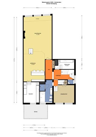 Floorplan - Waterlooplein 343G, 1011 PG Amsterdam