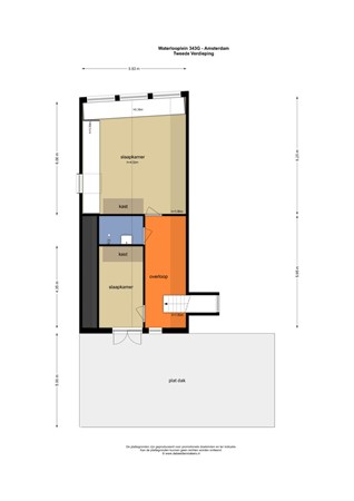 Floorplan - Waterlooplein 343G, 1011 PG Amsterdam