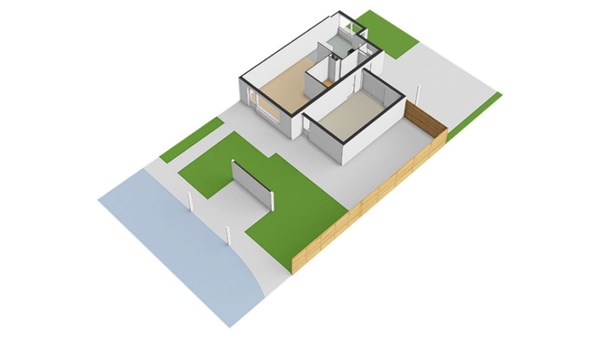 het Waterland 22, 8302 XC Emmeloord - Begane grond met tuin 3D - Noord-West -  Het Waterland 22, Emmeloord.jpg