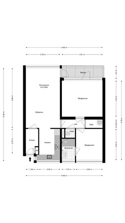Floorplan - Engelandlaan 182, 2034 NE Haarlem
