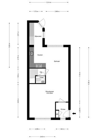 Floorplan - Stuurboord 30, 1435 PC Rijsenhout