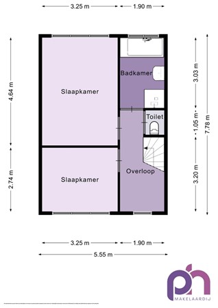 Floorplan - Maasstraat 138, 3313 GJ Dordrecht