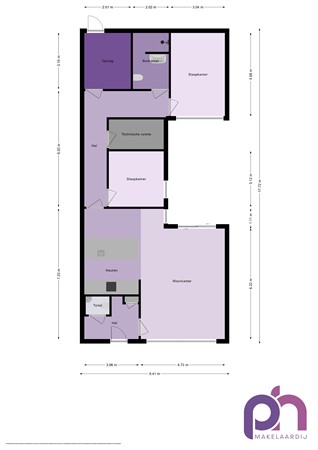 Floorplan - Graaf van Egmondstraat 69b, 3261 AK Oud-Beijerland
