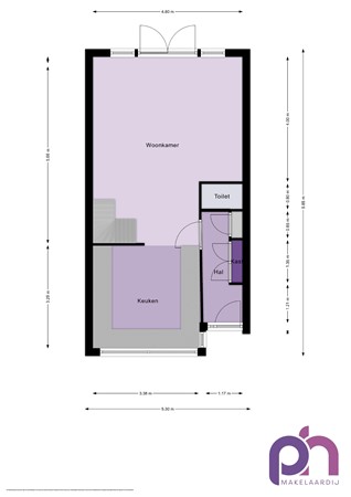 Floorplan - Waterkers 20, 3297 WS Puttershoek