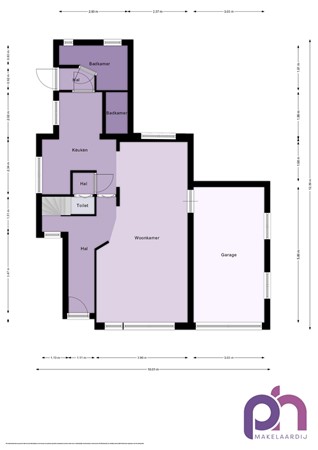 Floorplan - Maasdijk 46, 3271 CA Mijnsheerenland