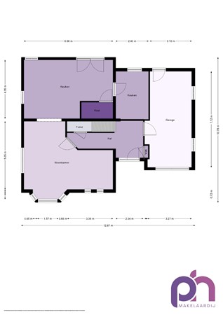 Floorplan - Fazantstraat 14, 3265 CE Piershil