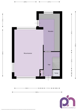 Floorplan - Boomgaardstraat 11, 3271 LC Mijnsheerenland