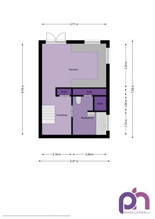 Floorplan - Goidschalxoordsedijk 37, 3274 BG Heinenoord