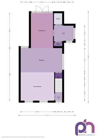 Floorplan - Wilhelminastraat 3, 3274 AN Heinenoord