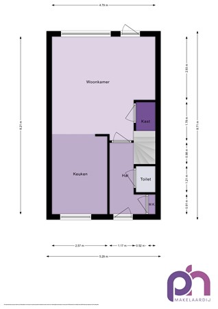 Floorplan - Ons Genoegen 1, 3297 CM Puttershoek